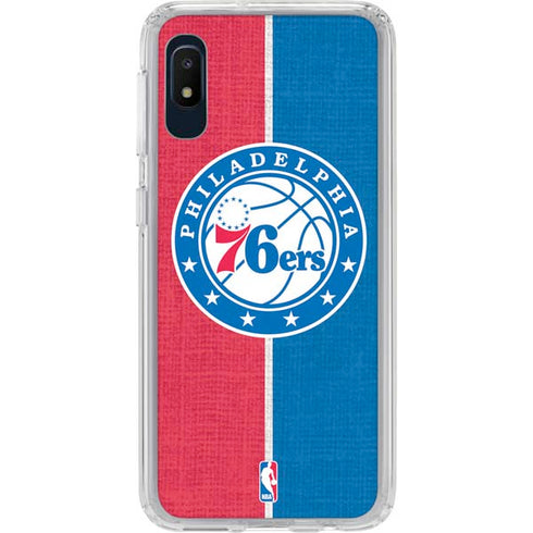 NBA Philadelphia 76ers Canvas Split Galaxy A10e Clear Case