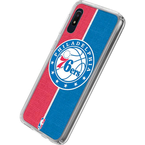 NBA Philadelphia 76ers Canvas Split Galaxy A10e Clear Case
