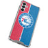 NBA Philadelphia 76ers Canvas Split Galaxy A13 5G Clear Case