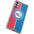 NBA Philadelphia 76ers Canvas Split Galaxy A14 5G Clear Case