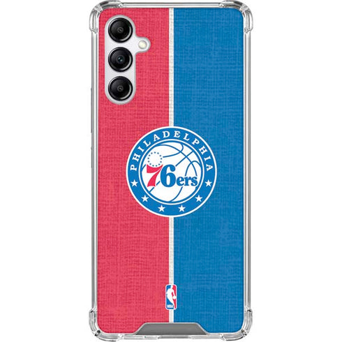 NBA Philadelphia 76ers Canvas Split Galaxy A15 5G Clear Case