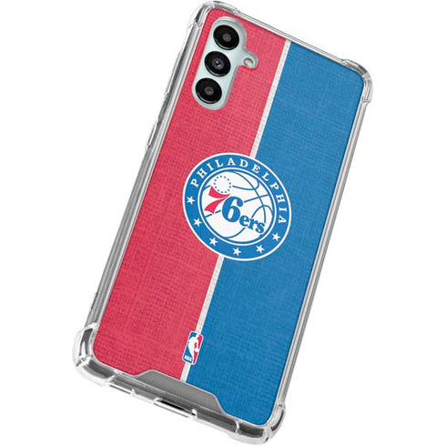 NBA Philadelphia 76ers Canvas Split Galaxy A15 5G Clear Case