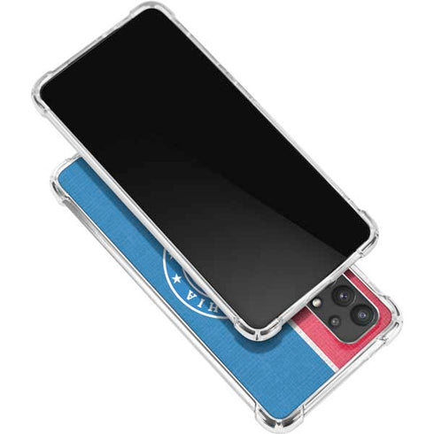 NBA Philadelphia 76ers Canvas Split Galaxy A32 5G Clear Case