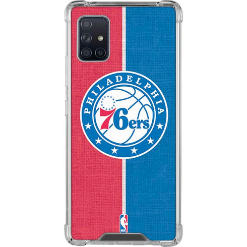 NBA Philadelphia 76ers Canvas Split Galaxy A51 5G Clear Case