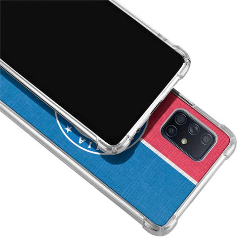 NBA Philadelphia 76ers Canvas Split Galaxy A51 5G Clear Case