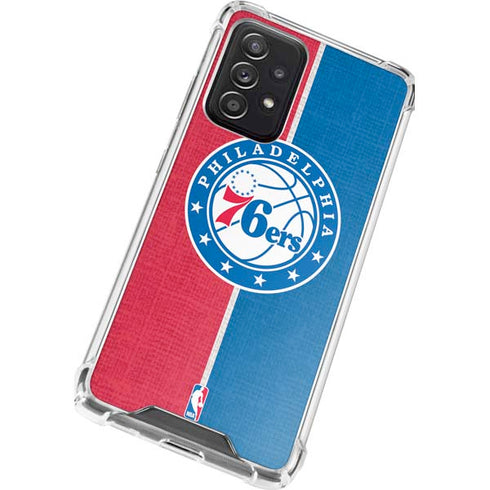 NBA Philadelphia 76ers Canvas Split Galaxy A52 5G Clear Case