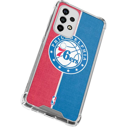 NBA Philadelphia 76ers Canvas Split Galaxy A53 5G Clear Case