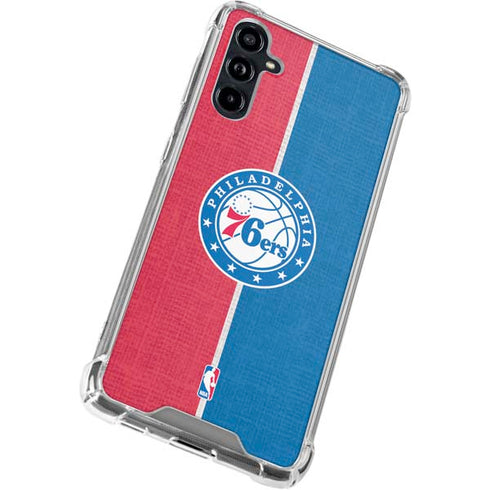 NBA Philadelphia 76ers Canvas Split Galaxy A54 5G Clear Case