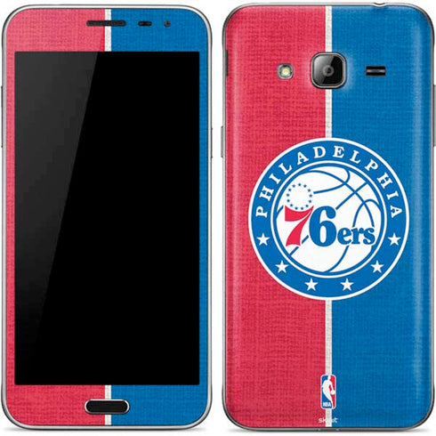 NBA Philadelphia 76ers Canvas Split Galaxy J3 Skin