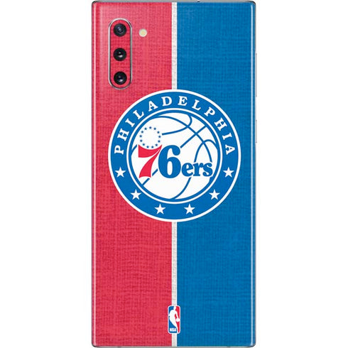 NBA Philadelphia 76ers Canvas Split Galaxy Note 10 Skin