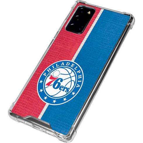 NBA Philadelphia 76ers Canvas Split Galaxy Note20 5G Clear Case