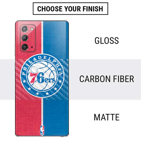 NBA Philadelphia 76ers Canvas Split Galaxy Note20 5G Skin