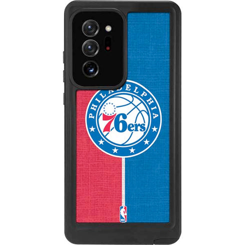 NBA Philadelphia 76ers Canvas Split Galaxy Note20 Ultra 5G Waterproof Case