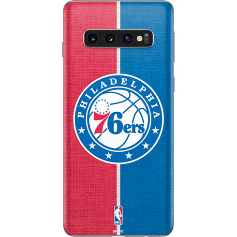 NBA Philadelphia 76ers Canvas Split Galaxy S10 Skin