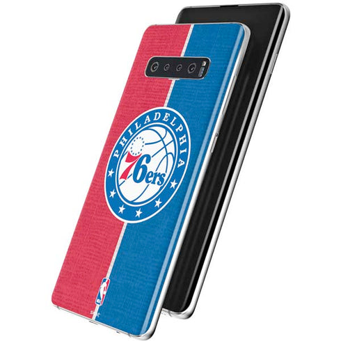 NBA Philadelphia 76ers Canvas Split Galaxy S10 Skin