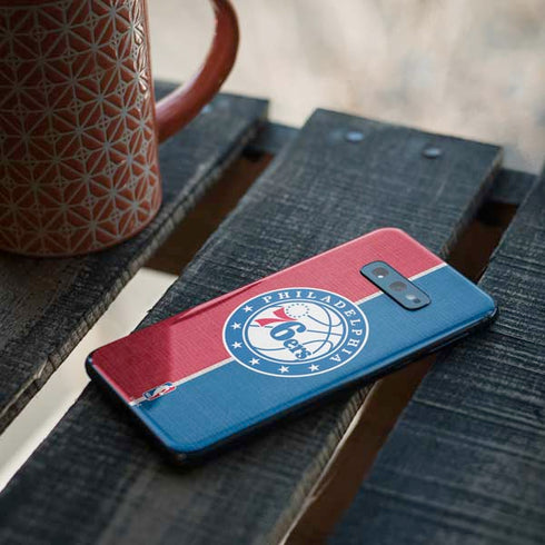 NBA Philadelphia 76ers Canvas Split Galaxy S10e Skin