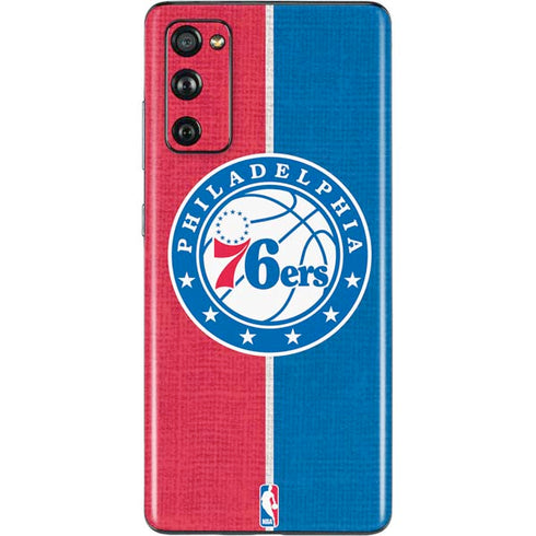 NBA Philadelphia 76ers Canvas Split Galaxy S20 Fan Edition Skin