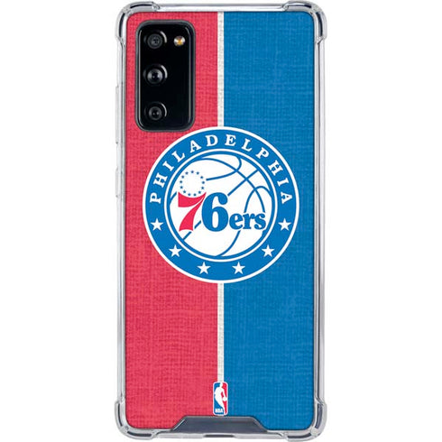 NBA Philadelphia 76ers Canvas Split Galaxy S20 FE Clear Case