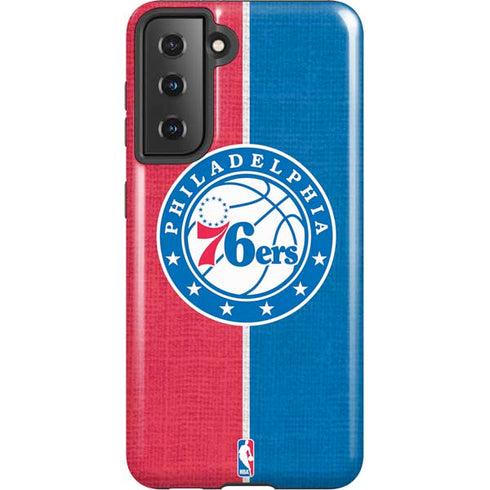 NBA Philadelphia 76ers Canvas Split Galaxy S21 5G Pro Case