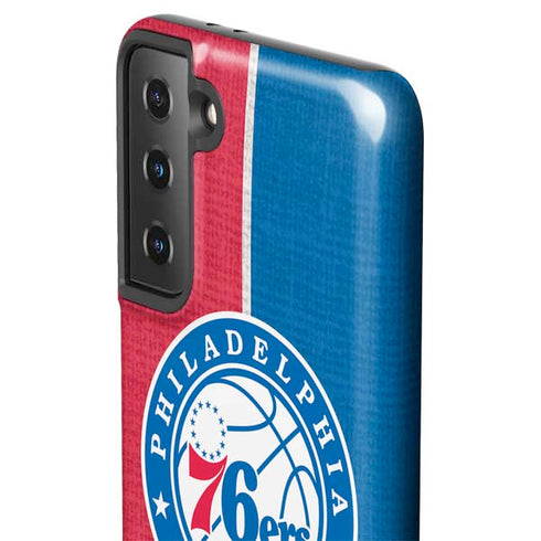 NBA Philadelphia 76ers Canvas Split Galaxy S21 FE Pro Case