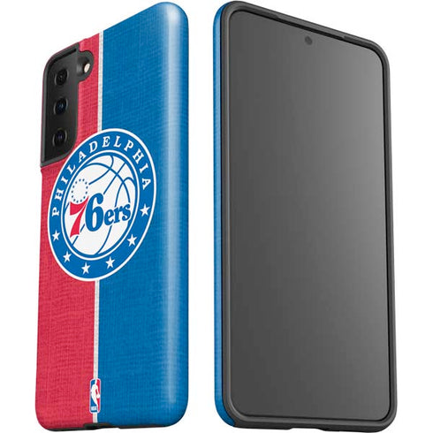 NBA Philadelphia 76ers Canvas Split Galaxy S21 FE Pro Case