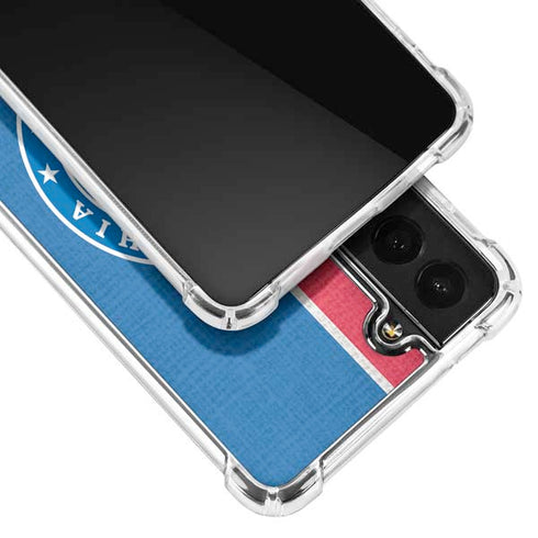 NBA Philadelphia 76ers Canvas Split Galaxy S21 Plus 5G Clear Case