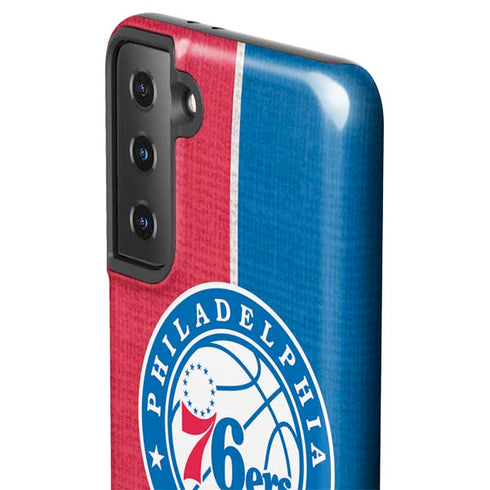 NBA Philadelphia 76ers Canvas Split Galaxy S21 Plus 5G Pro Case