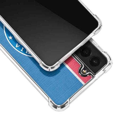 NBA Philadelphia 76ers Canvas Split Galaxy S22 Plus Clear Case