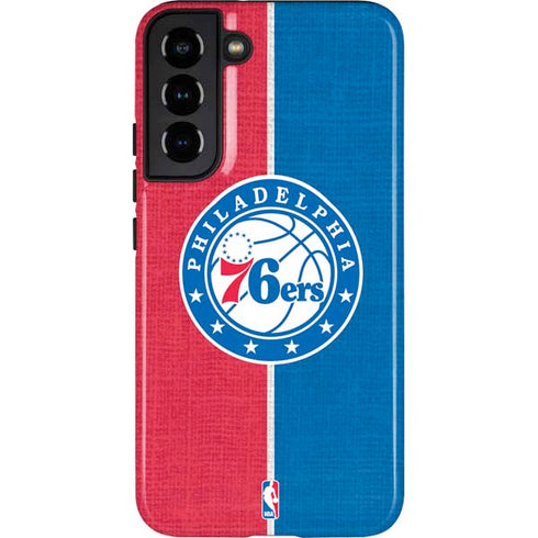 NBA Philadelphia 76ers Canvas Split Galaxy S22 Plus Pro Case