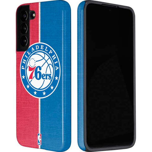 NBA Philadelphia 76ers Canvas Split Galaxy S22 Plus Pro Case