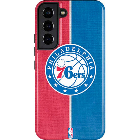 NBA Philadelphia 76ers Canvas Split Galaxy S22 Pro Case