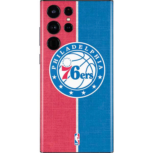 NBA Philadelphia 76ers Canvas Split Galaxy S22 Ultra Skin