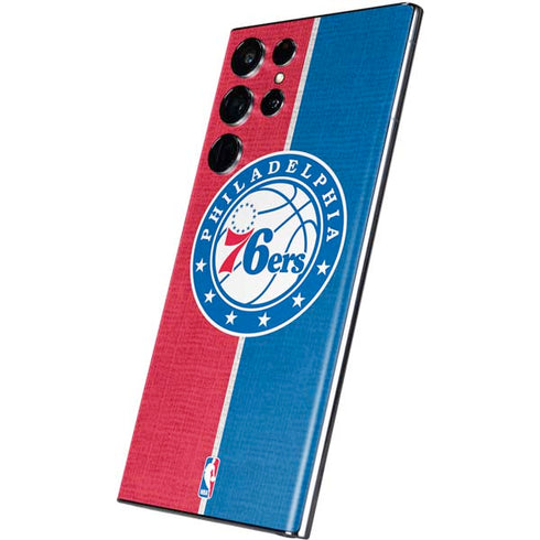 NBA Philadelphia 76ers Canvas Split Galaxy S22 Ultra Skin