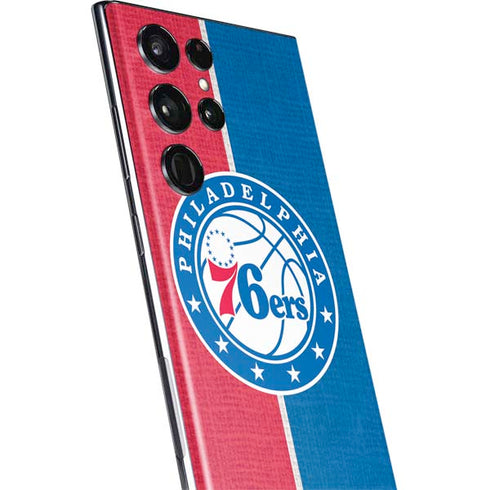 NBA Philadelphia 76ers Canvas Split Galaxy S22 Ultra Skin