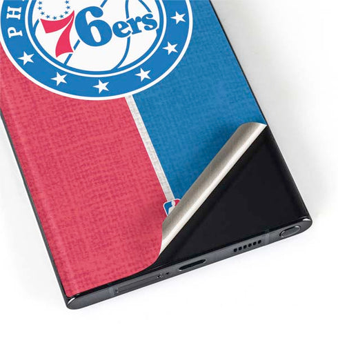 NBA Philadelphia 76ers Canvas Split Galaxy S22 Ultra Skin