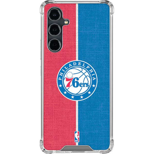 NBA Philadelphia 76ers Canvas Split Galaxy S23 FE Clear Case
