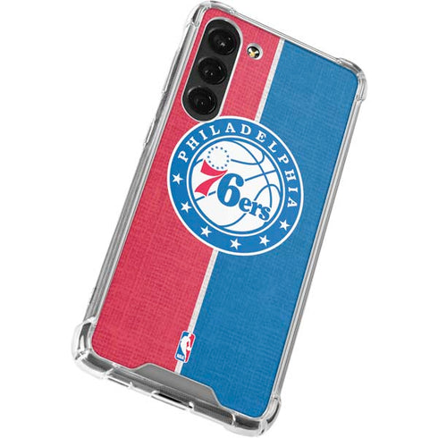 NBA Philadelphia 76ers Canvas Split Galaxy S23 Plus Clear Case