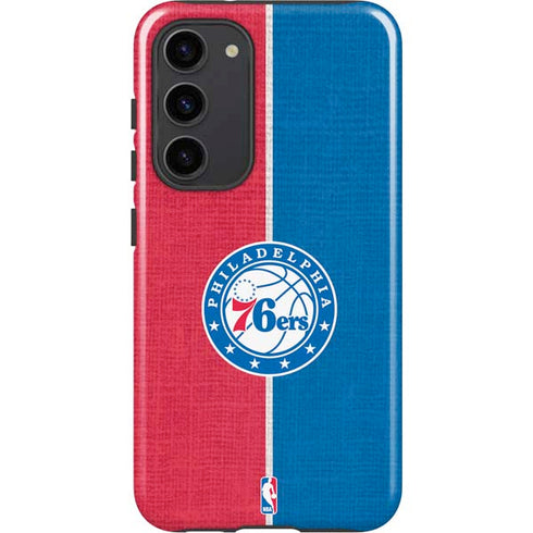 NBA Philadelphia 76ers Canvas Split Galaxy S23 Plus Pro Case