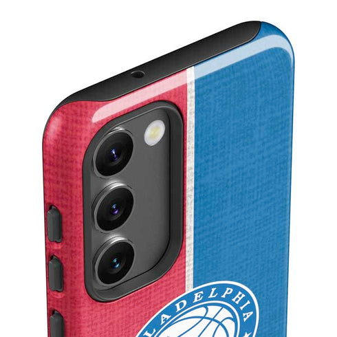 NBA Philadelphia 76ers Canvas Split Galaxy S23 Plus Pro Case