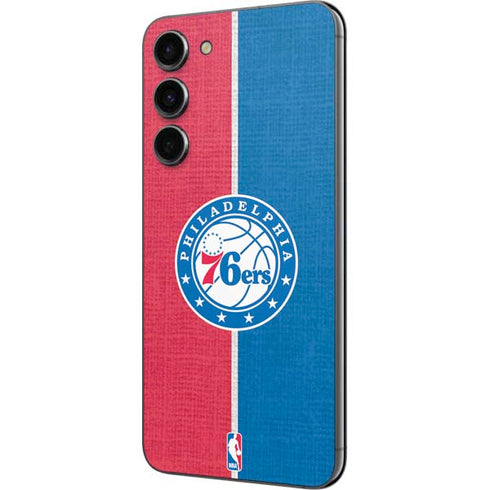 NBA Philadelphia 76ers Canvas Split Galaxy S23 Plus Skin