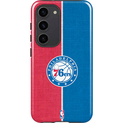 NBA Philadelphia 76ers Canvas Split Galaxy S23 Pro Case
