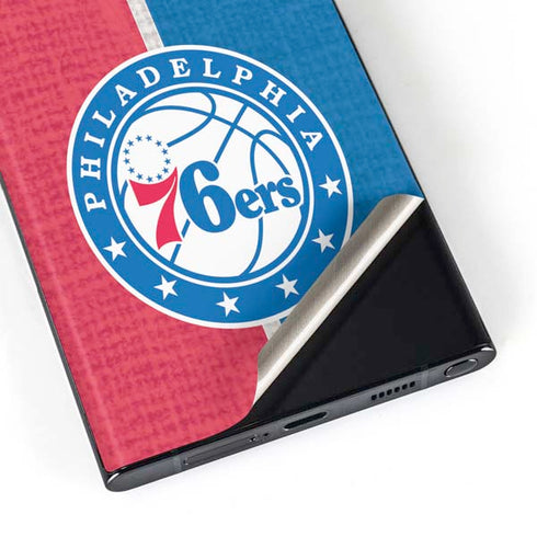 NBA Philadelphia 76ers Canvas Split Galaxy S23 Ultra Skin