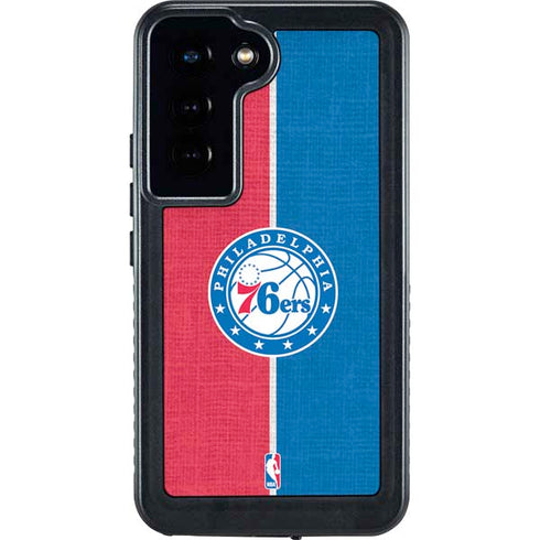 NBA Philadelphia 76ers Canvas Split Galaxy S23 Waterproof Case