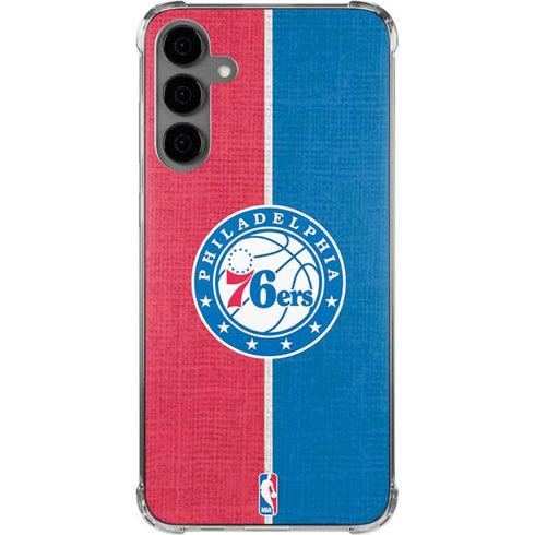 NBA Philadelphia 76ers Canvas Split Galaxy S24 Plus Clear Case