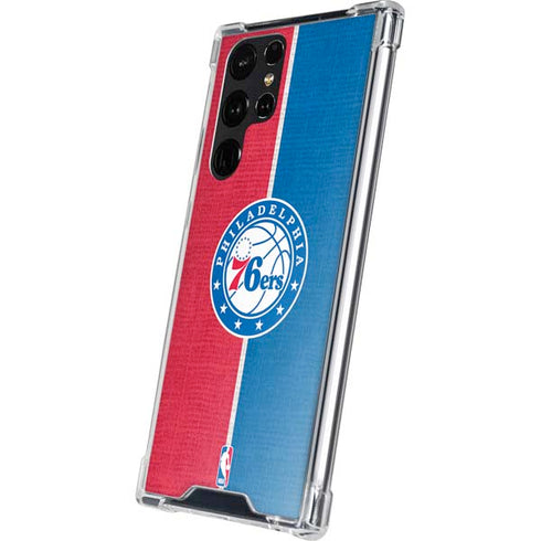 NBA Philadelphia 76ers Canvas Split Galaxy S24 Ultra Clear Case