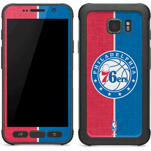 NBA Philadelphia 76ers Canvas Split Galaxy S7 Active Skin