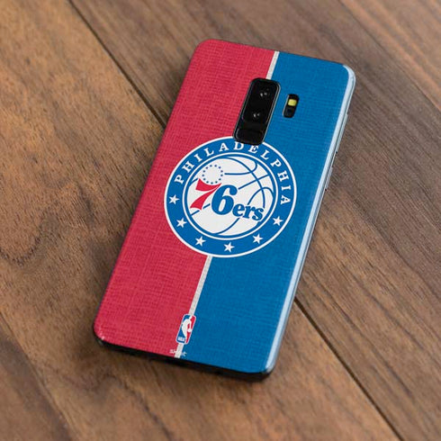 NBA Philadelphia 76ers Canvas Split Galaxy S9 Plus Skin