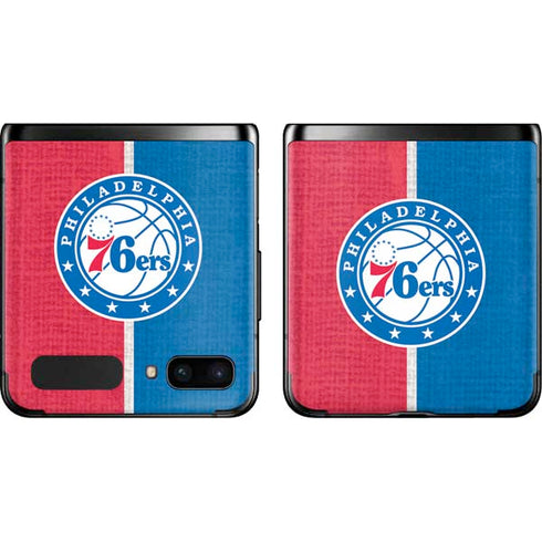 NBA Philadelphia 76ers Canvas Split Galaxy Z Flip Skin