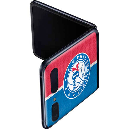 NBA Philadelphia 76ers Canvas Split Galaxy Z Flip Skin