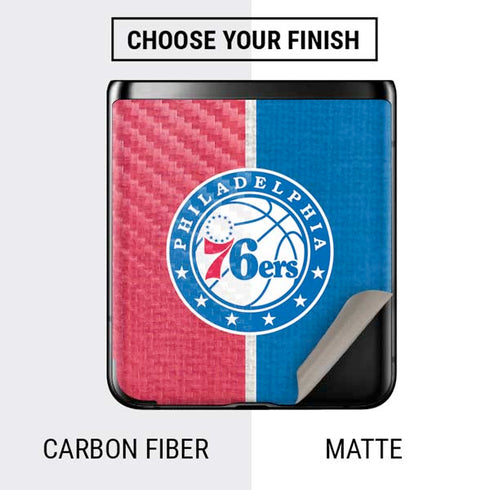 NBA Philadelphia 76ers Canvas Split Galaxy Z Flip Skin